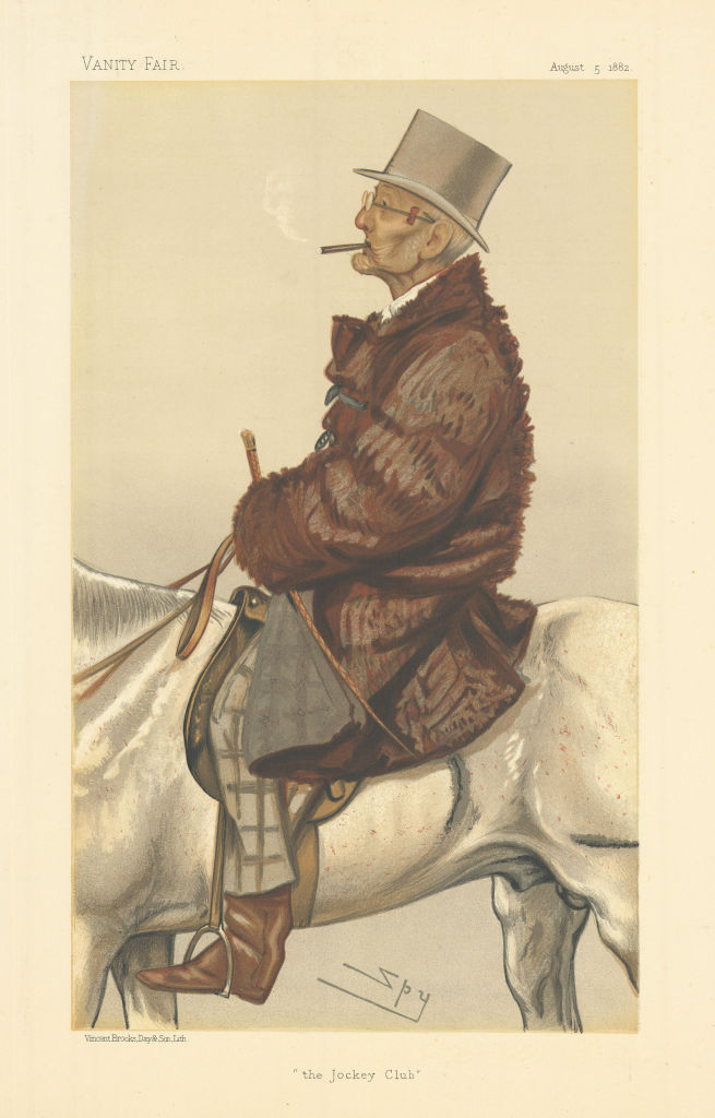 VANITY FAIR SPY CARTOON Frederick Barne 'the Jockey Club'. Sport rider 1882