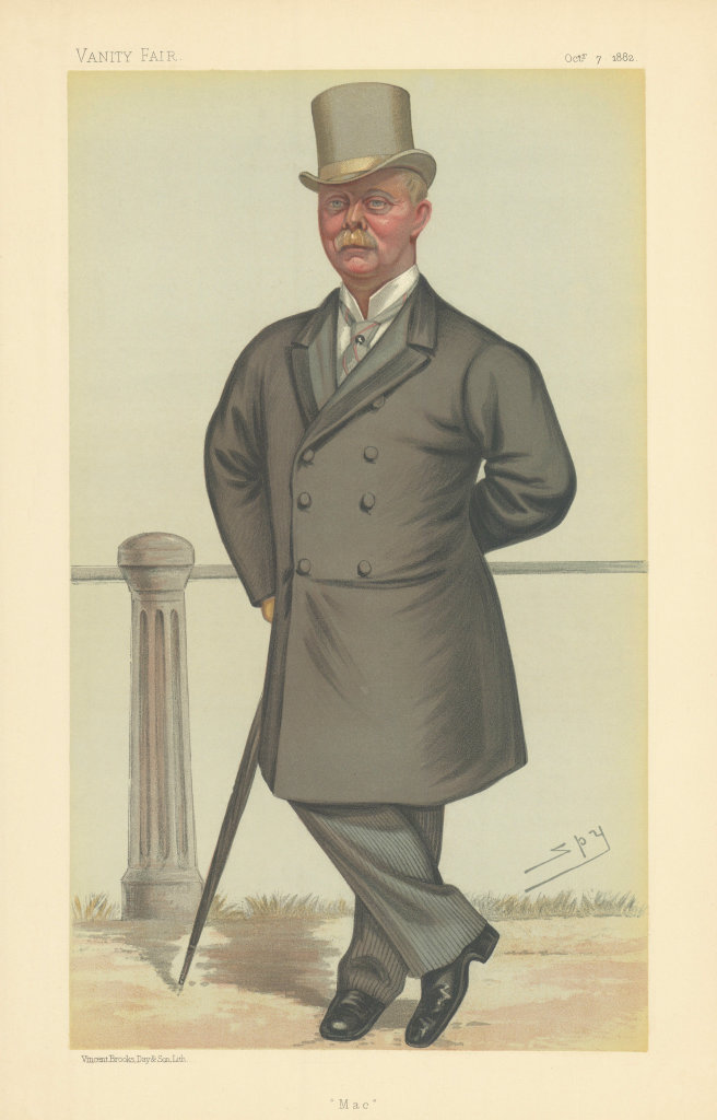 VANITY FAIR SPY CARTOON Col John J Macdonnell. Scotland 1882 old antique print