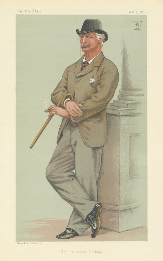 Associate Product VANITY FAIR SPY CARTOON Coutts Lindsay of Balcarres 'The Grosvenor Gallery' 1883
