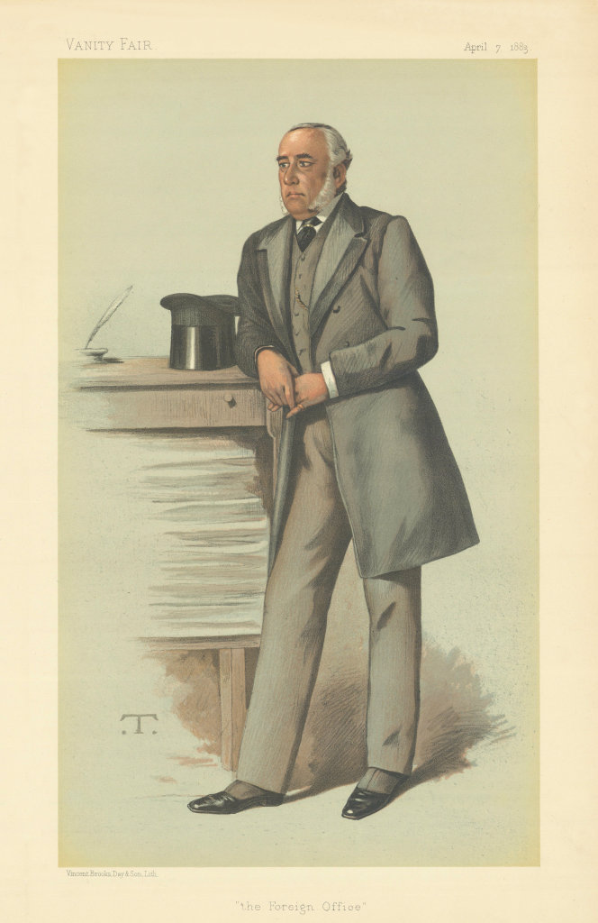 VANITY FAIR SPY CARTOON Julian Pauncefote 'The Foreign Office' Hong Kong 1883