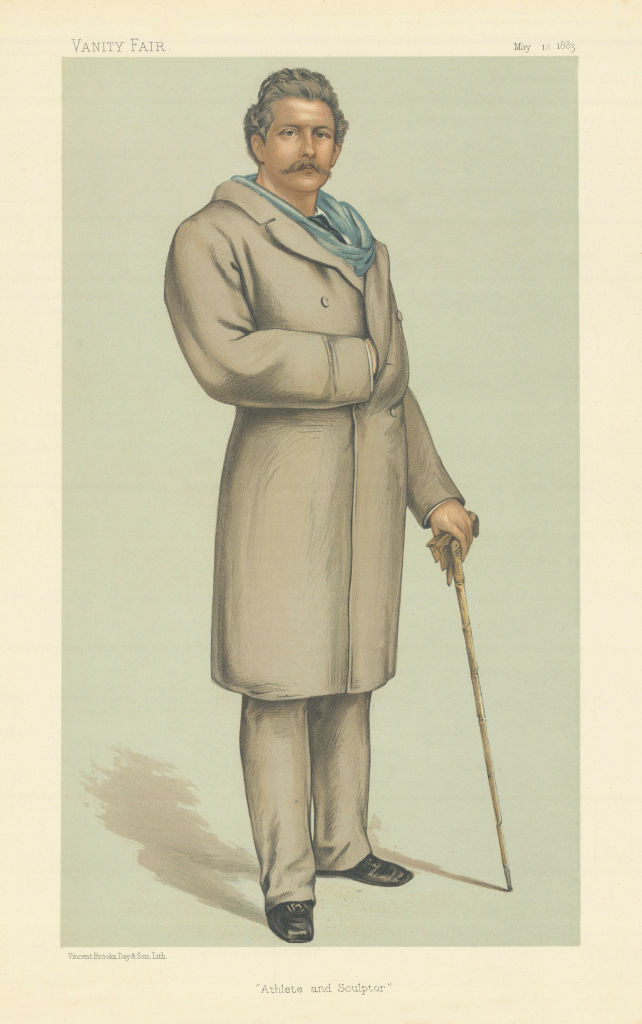 VANITY FAIR SPY CARTOON Charles Bennet Lawes 'Athlete & Sculptor'. VER 1883
