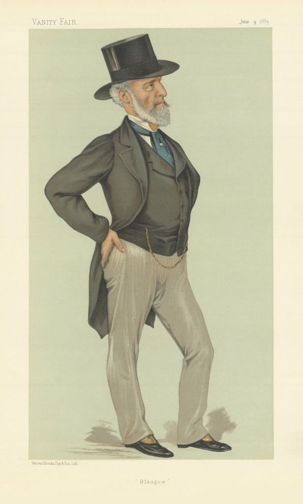VANITY FAIR SPY CARTOON Charles C Tennant 'Glasgow' Scotland. By VER 1883