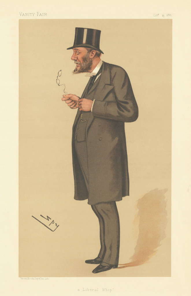 Associate Product VANITY FAIR SPY CARTOON Charles Cecil Cotes 'a Liberal Whip' Shrops 1883 print