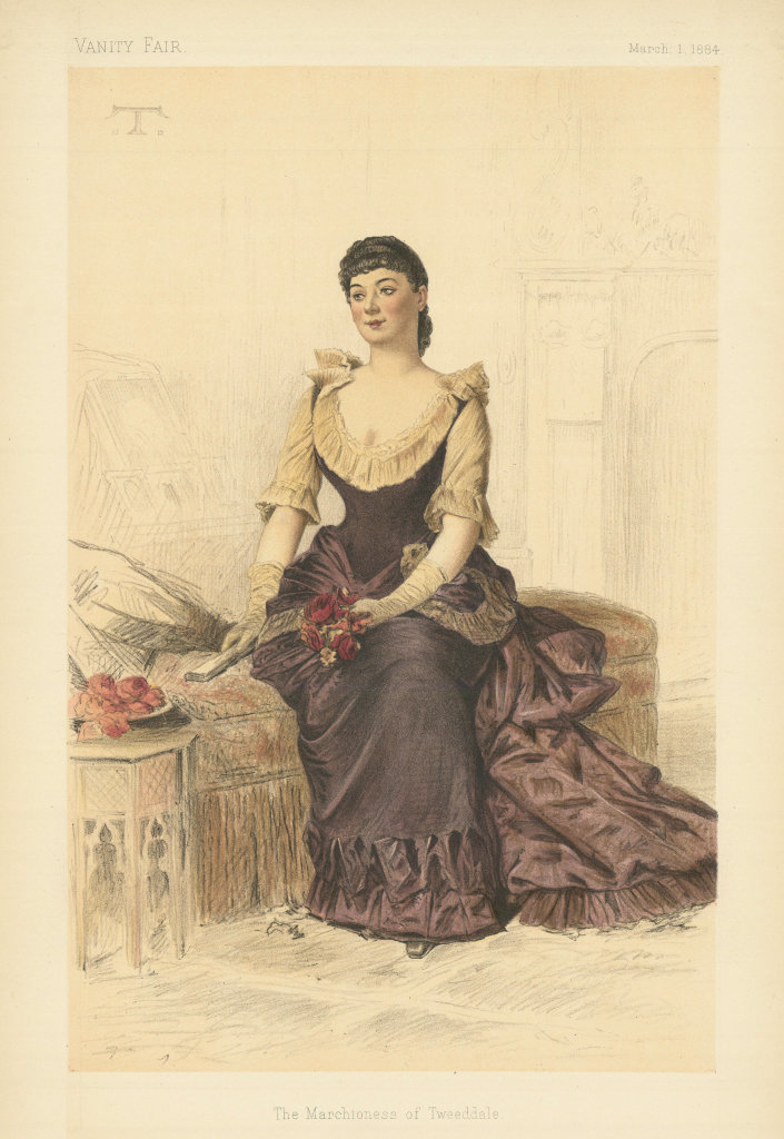 VANITY FAIR SPY CARTOON. Marchioness of Tweedale. Ladies. By T 1884 old print