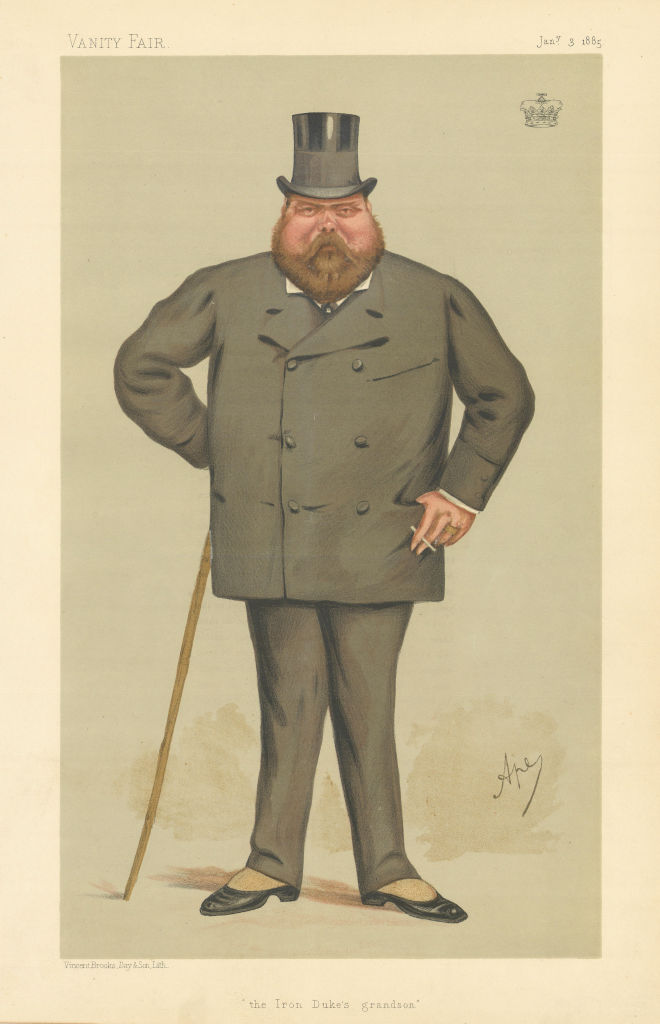 VANITY FAIR SPY CARTOON. Duke of Wellington 'the Iron Duke's Grandson' 1885