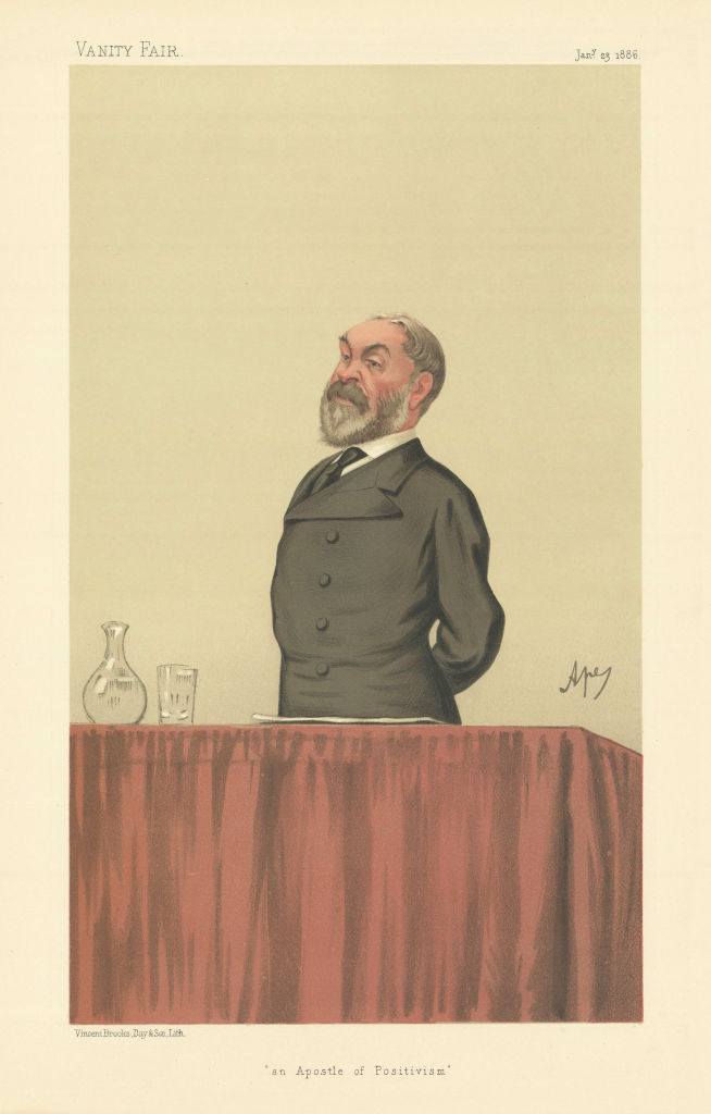 VANITY FAIR SPY CARTOON Frederic Harrison 'An Apostle of Positivism' Jurist 1886