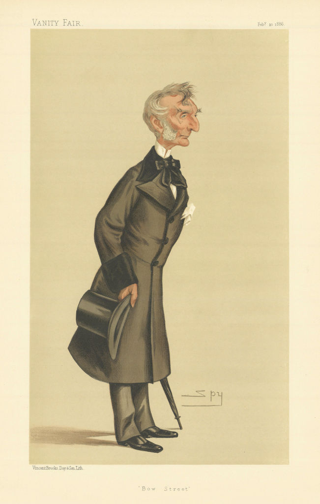 VANITY FAIR SPY CARTOON Sir James Taylor Ingham'Bow Street' Police 1886 print