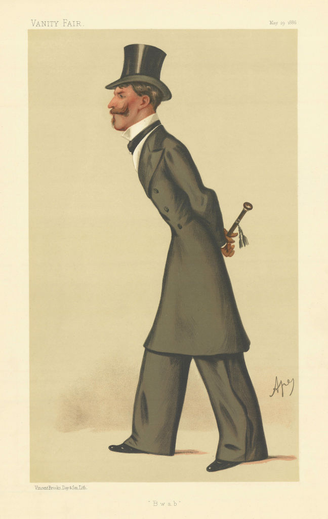 Associate Product VANITY FAIR SPY CARTOON Lieutenant-Colonel John Palmer Brabazon 'Bwab' 1886