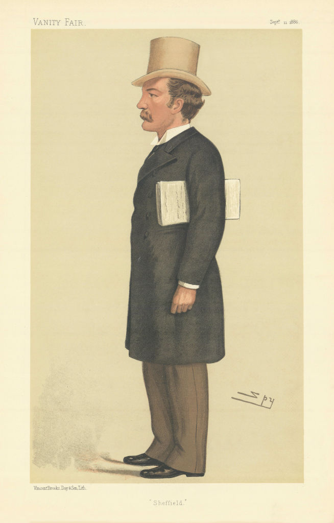 Associate Product VANITY FAIR SPY CARTOON Charles Beilby Stuart-Wortley 'Sheffield'. Politics 1886