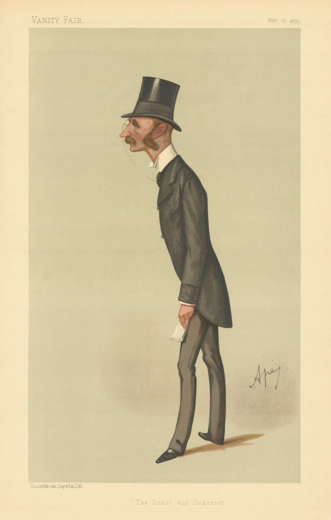 Associate Product VANITY FAIR SPY CARTOON The Viscount Ebrington 'The Devon & Somerset'. Ape 1887