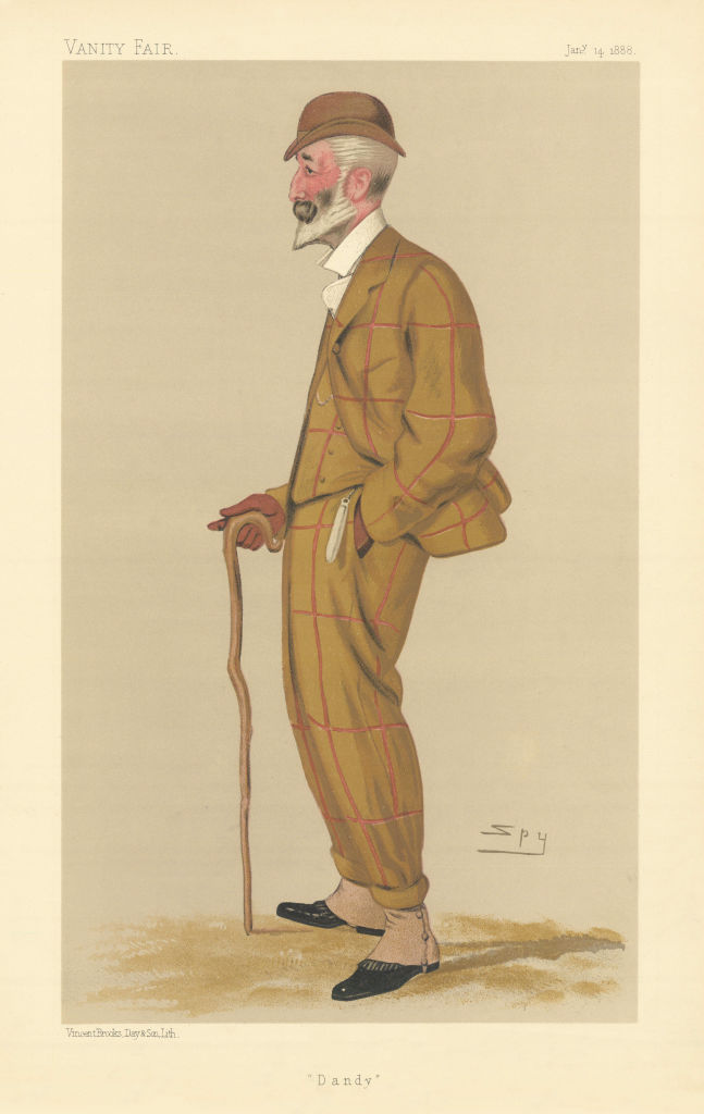 VANITY FAIR SPY CARTOON Lord Alexander Victor Paget 'Dandy' Farming 1888 print