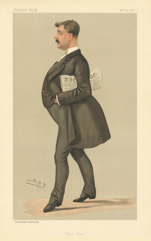 VANITY FAIR SPY CARTOON T.P. O'Connor 'Tay Pay' Irish politician journalist 1888