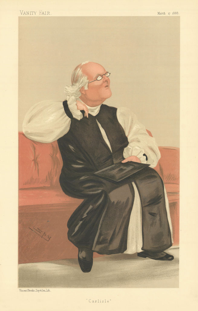 VANITY FAIR SPY CARTOON The Rt Rev Harvey Goodwin 'Carlisle' Clergy 1888 print