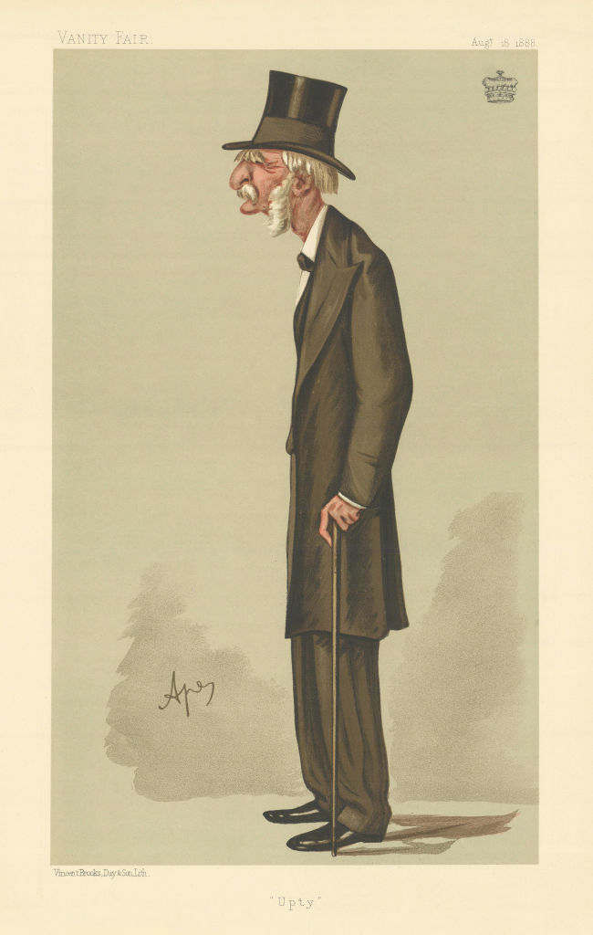 VANITY FAIR SPY CARTOON General Viscount Templetown 'Upty' Ireland. By Ape 1888