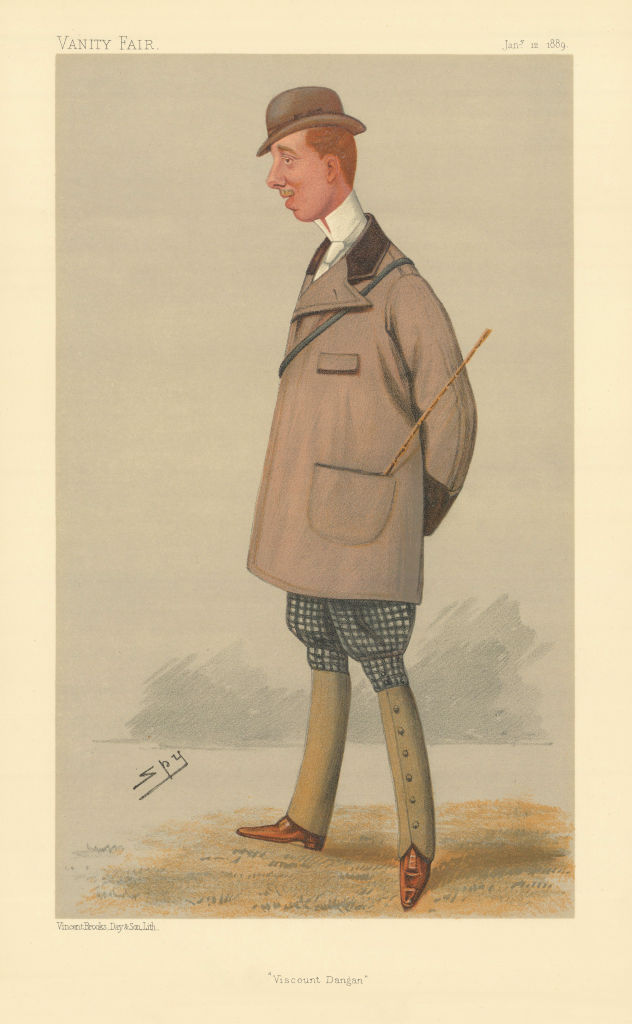 VANITY FAIR SPY CARTOON Henry Wellesley, Earl Cowley 'The Viscount Dangan' 1889