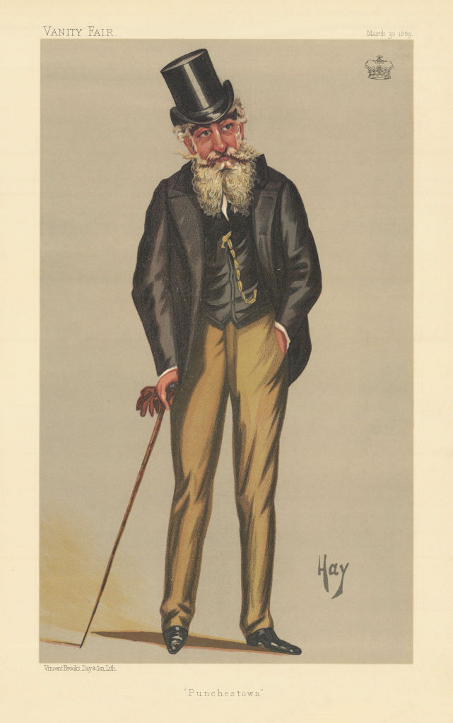 VANITY FAIR SPY CARTOON The Marquis of Drogheda 'Punchestown' Ireland. Hay 1889