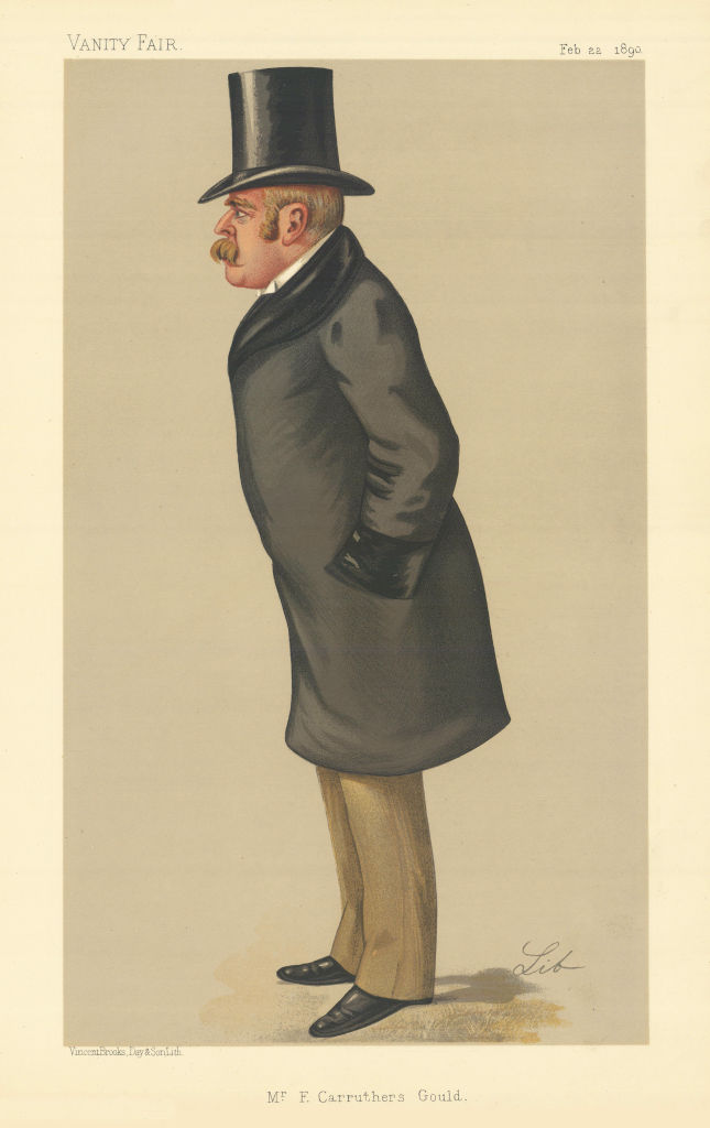 VANITY FAIR SPY CARTOON Francis Carruthers Gould. Finance. Cartoonist. Lib 1890