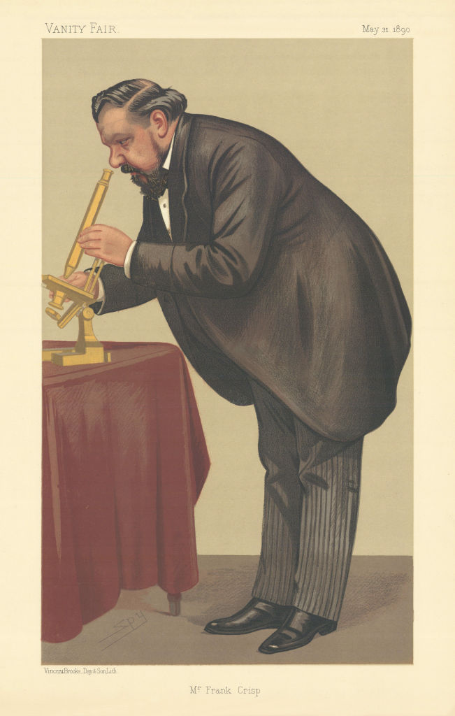 Associate Product VANITY FAIR SPY CARTOON 'Mr Frank Crisp'. Lawyer & Microscopist 1890 old print