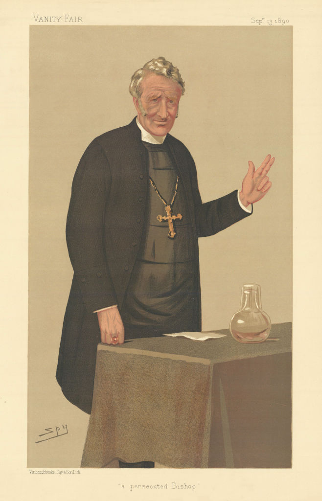 VANITY FAIR SPY CARTOON Rt Rev Edward King 'a persecuted Bishop' of Lincoln 1890