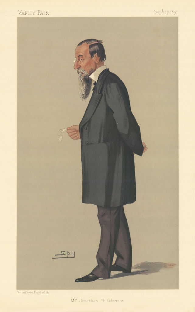 VANITY FAIR SPY CARTOON 'Mr Jonathan Hutchinson'. Surgeon Ophthalmologist 1890