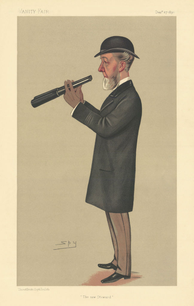 VANITY FAIR SPY CARTOON Joseph Henry Houldsworth 'The new Steward' Racing 1890