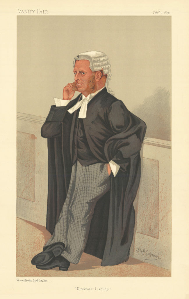 VANITY FAIR SPY CARTOON Cornelius Marshall Warmington. Directors' liability 1891