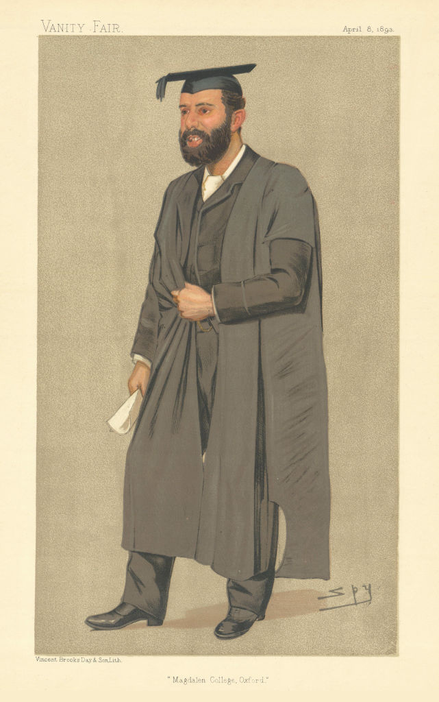 VANITY FAIR SPY CARTOON Herbert Warren, Magdalen College Oxford President 1893