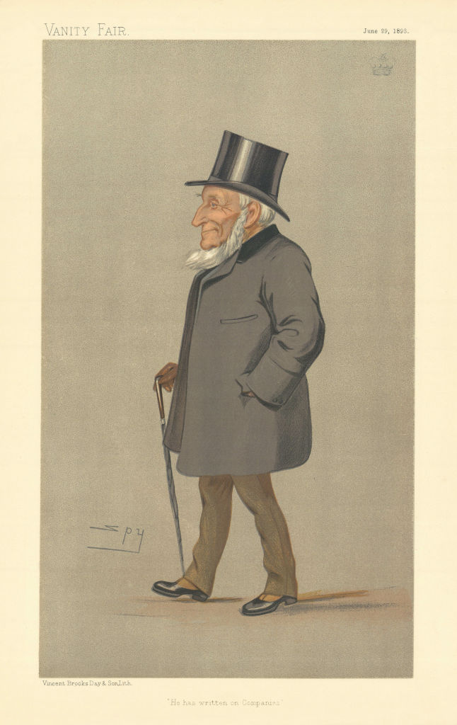 VANITY FAIR SPY CARTOON Lord Thring 'He has written on Companies' Law 1893