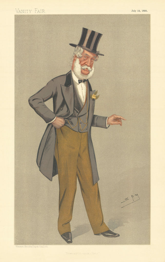 VANITY FAIR SPY CARTOON Charles Frederick Hamond 'Newcastle-upon-Tyne' 1893