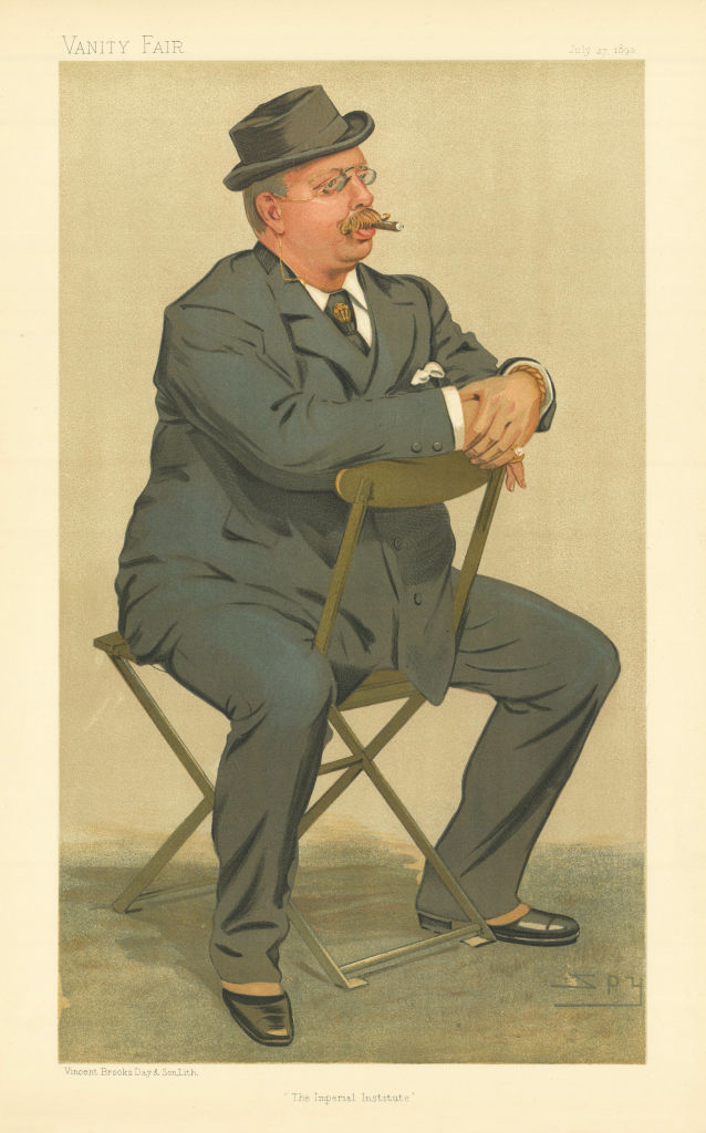VANITY FAIR SPY CARTOON John Richard Somers Vine 'The Imperial Institute' 1893