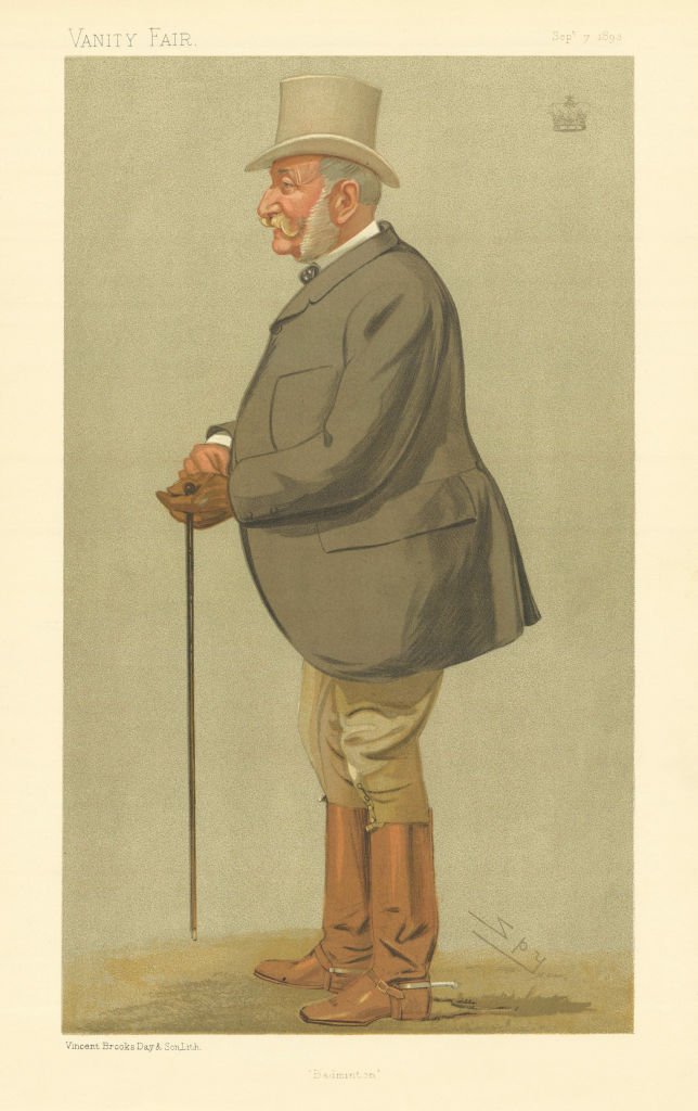 Associate Product VANITY FAIR SPY CARTOON Henry Somerset, 8th Duke of Beaufort 'Badminton' 1893