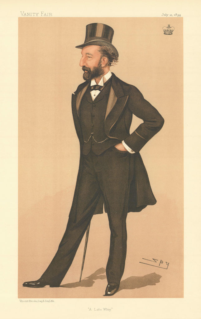 VANITY FAIR SPY CARTOON Lord Tweedmouth 'A Late Whip' Politics 1894 old print