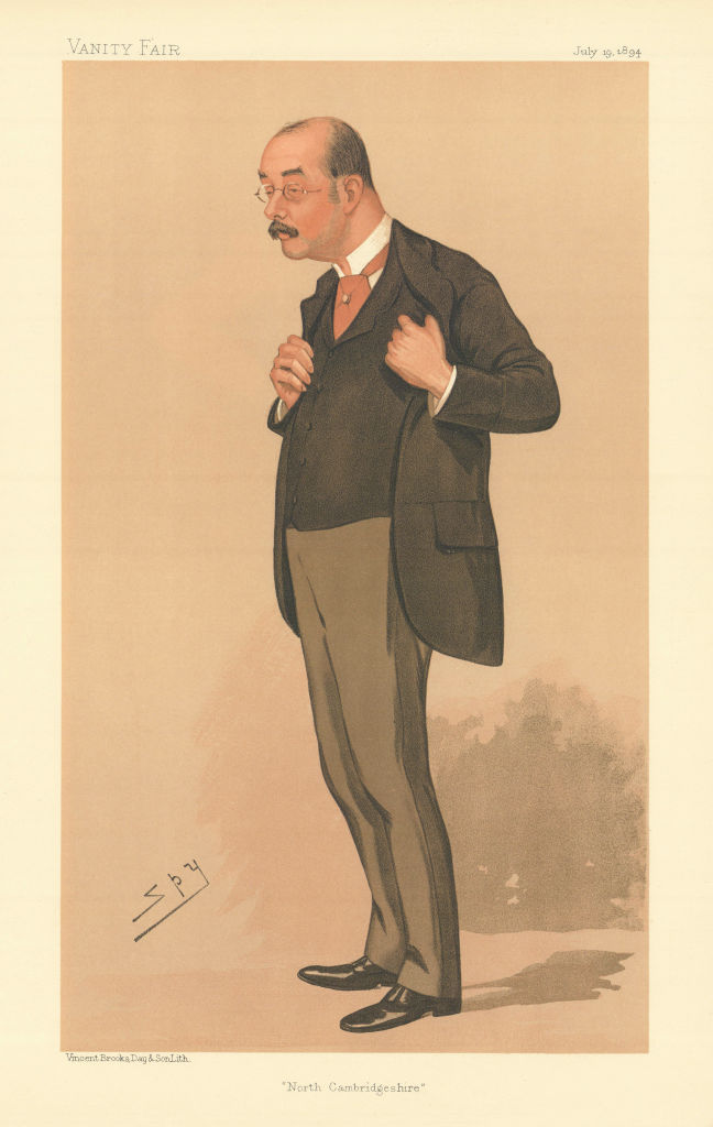 VANITY FAIR SPY CARTOON Arthur George Brand 'North Cambridgeshire' 1894 print