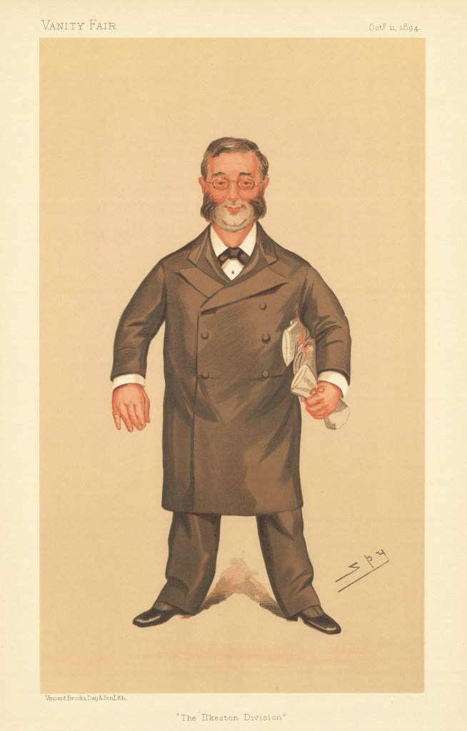 VANITY FAIR SPY CARTOON Balthazar Walter Foster 'The Ilkeston Division' 1894