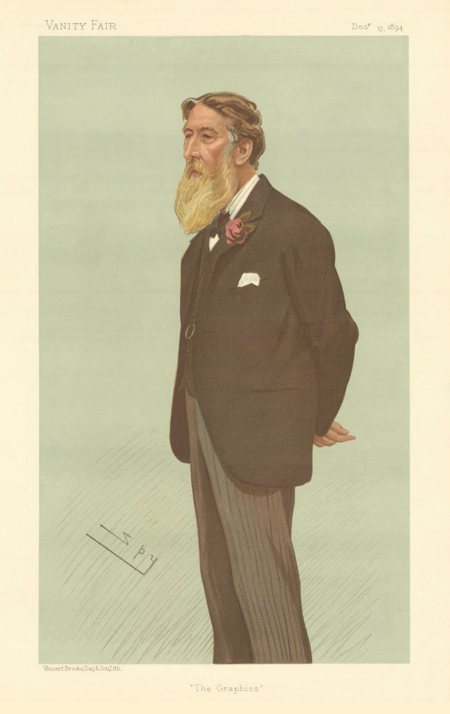 VANITY FAIR SPY CARTOON William Luson Thomas 'The Graphics' Newspapers 1894