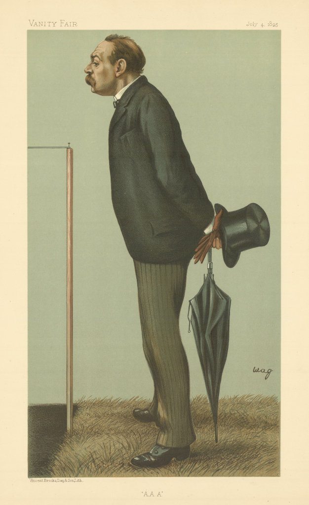 Associate Product VANITY FAIR SPY CARTOON. Mr Montague Shearman 'AAA' Athletics. By wag 1895