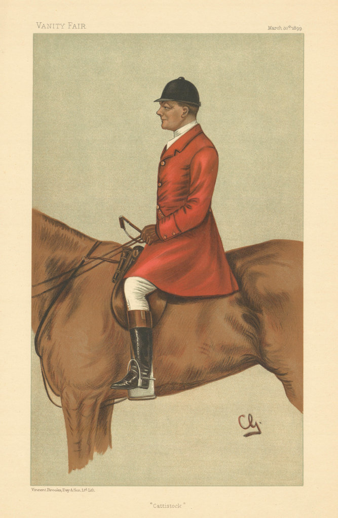 VANITY FAIR SPY CARTOON Mr John Hargreaves 'Cattistock'. Fox hunter. By CG 1899