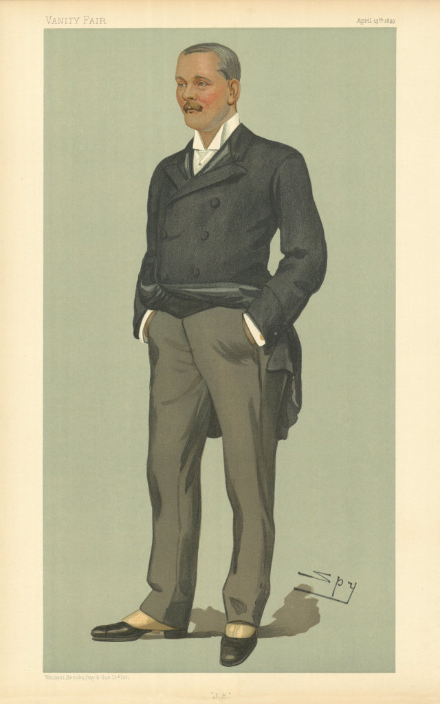 VANITY FAIR SPY CARTOON John Balfour 'JB'. Finance. Stockbroker 1899 old print