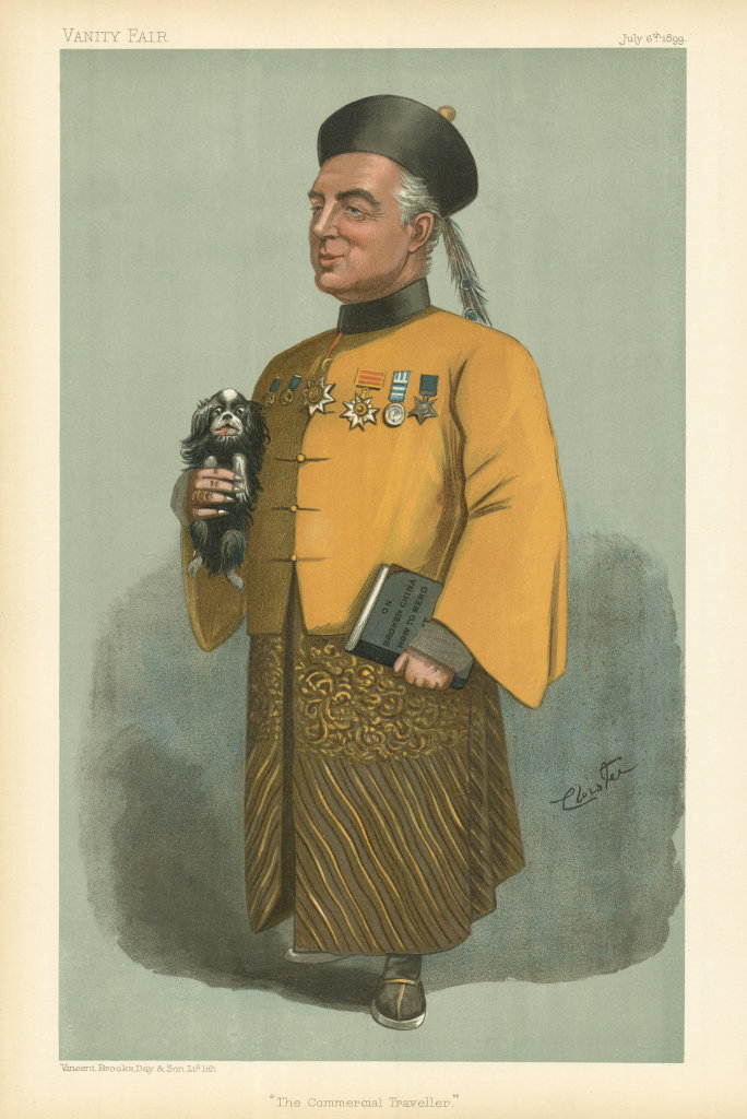 Associate Product VANITY FAIR SPY CARTOON Charles Beresford 'The Commercial Traveller'. China 1899