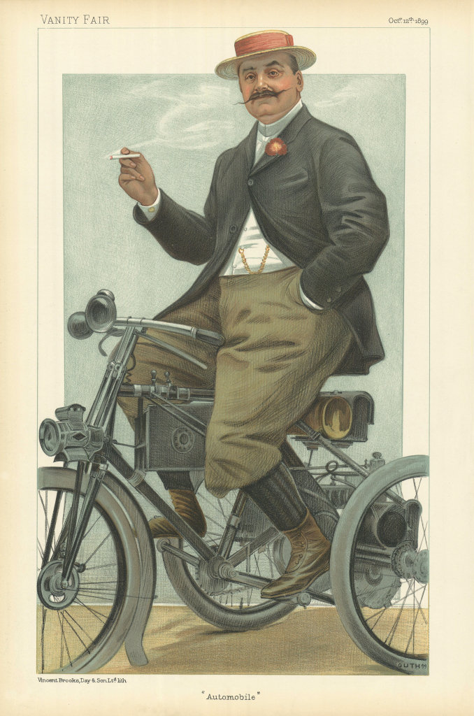 Associate Product VANITY FAIR SPY CARTOON Le Comte Albert de Dion 'Automobile'. Automobiles 1899