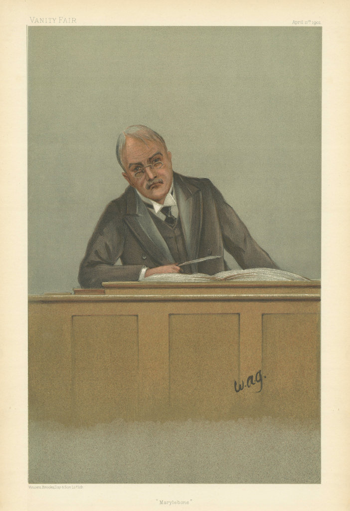 Associate Product VANITY FAIR SPY CARTOON. Alfred Chichele Plowden 'Marylebone' Law. By wag 1901