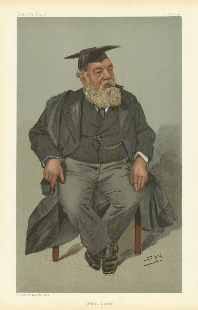 Associate Product VANITY FAIR SPY CARTOON Frederick Walker, 'High Master of St Paul's School' 1901
