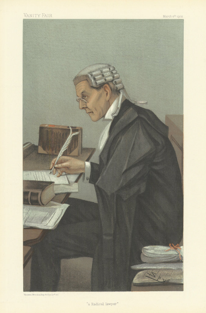 Associate Product VANITY FAIR SPY CARTOON John Lawson Walton 'a Radical lawyer'. Barrister 1902