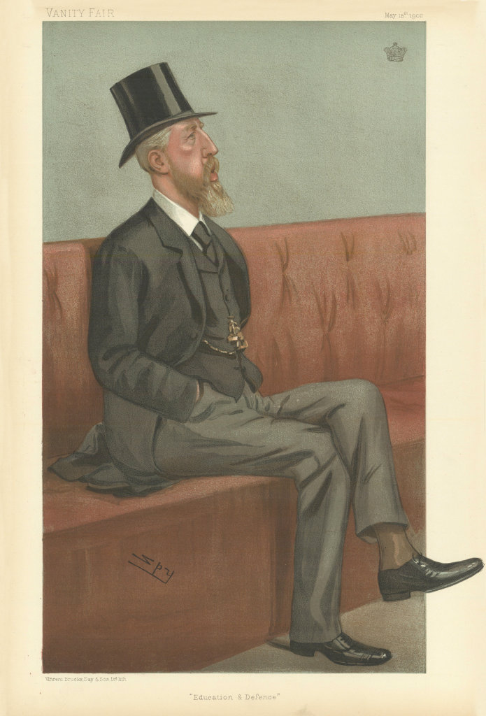 Associate Product VANITY FAIR SPY CARTOON 8th Duke of Devonshire 'Education & Defence' 1902