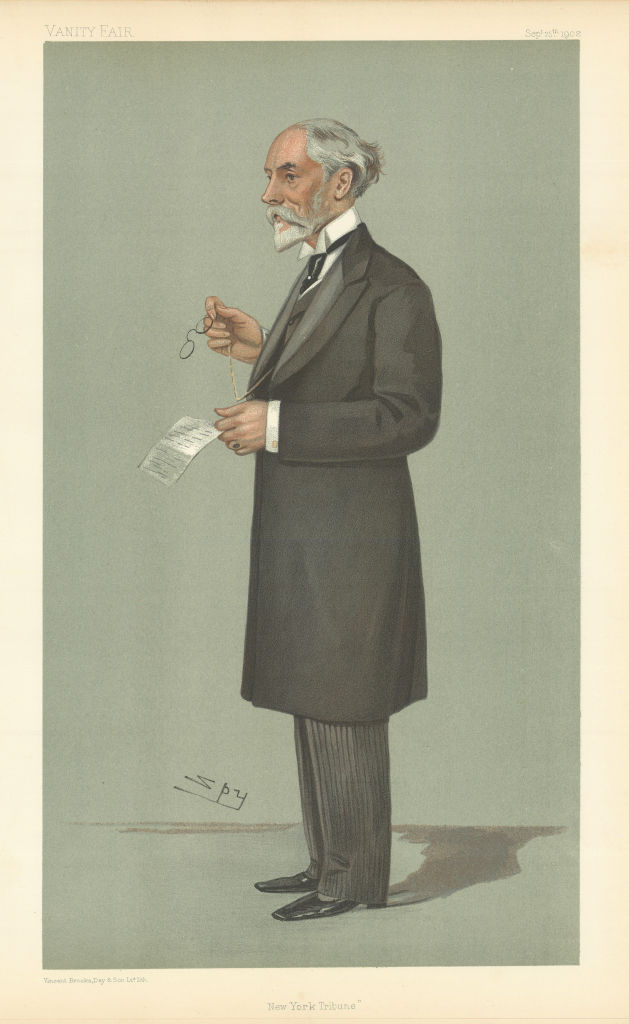 Associate Product VANITY FAIR SPY CARTOON Whitelaw Reid 'New York Tribune'. Newspapers 1902
