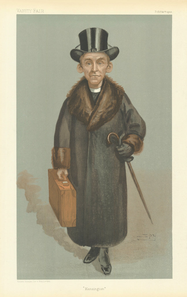 Associate Product VANITY FAIR SPY CARTOON Frederick Ridgeway, Bishop of 'Kensington'. Clergy 1903