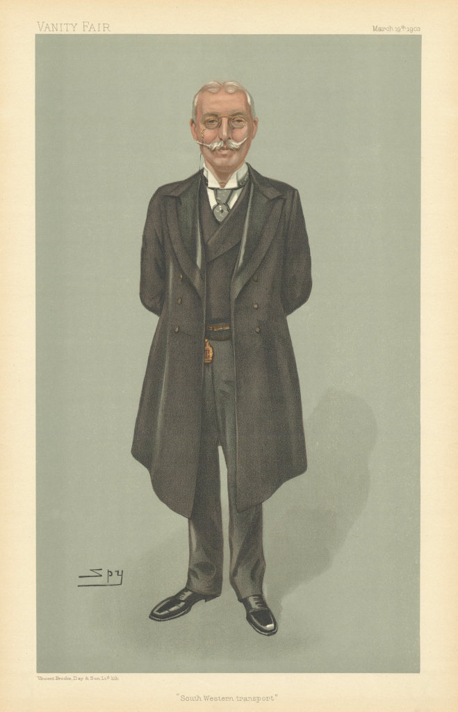 Associate Product SPY CARTOON. Sir Charles John Owens 'South Western transport' Railways 1903