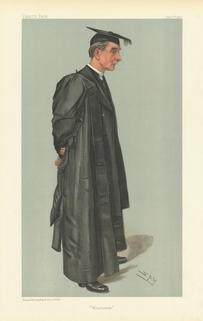 Associate Product VANITY FAIR SPY CARTOON Rev Hubert Burge 'The Head Master of Winchester' 1903