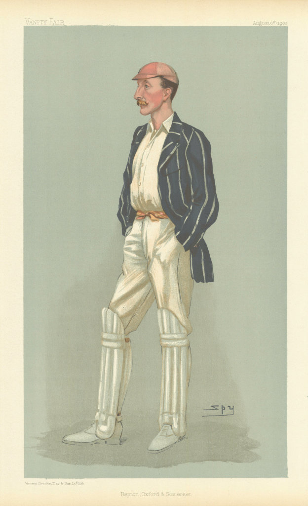 Associate Product VANITY FAIR SPY CARTOON Lionel Palairet 'Repton, Oxford & Somerset' Cricket 1903