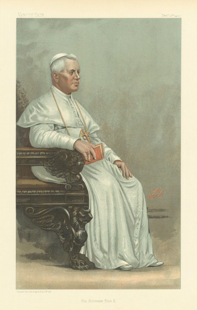 Associate Product VANITY FAIR SPY CARTOON Giuseppe Sarto, 'His Holiness Pius X'. Pope. Clergy 1903